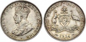 Australia 1 Florin / 2 Shillings 1924 
KM# 27; Silver; George V; aUNC with hairlines