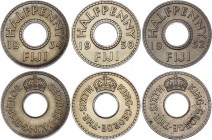Fiji 3 x 1/2 Penny 1934 -1952
KM# 1 - 16; Georg V - VI; AUNC-UNC