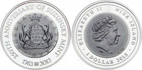 Niue 1 Dollar 2013 
Silver Proof; Suzunsky Mint; Mintage 1000 - Rare official coin! Price in Krause = 100$. 1 Oz 999 Silver