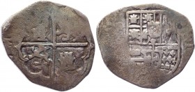 Bolivia 2 Reales 1615 - 1621
KM# 8; Silver 5,03g.; Philip III; VF