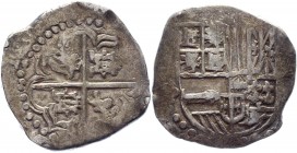 Bolivia 8 Reales 1615 - 1621
KM# 10; Silver 25,96g.; Philip III; VF-XF