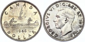 Canada 1 Dollar 1946 
KM# 37; Silver; George VI;