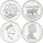 Canada 2 x 1 Dollar 1985 - 1994
Silver Proof & Prooflike; Animals