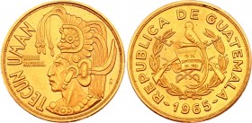 Guatemala Medal "Tecun Uman" 1965 
Gold 15.82g 27mm; National Heroes series - Tecun Uman; UNC