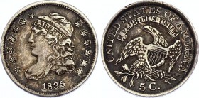 United States 5 Cents 1835 
KM# 47; Small date, small "5C"; Silver; "Liberty Cap Half Dime"; XF-
