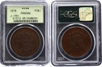United States 1 Pattern Morgan Dollar 1878 Proof PCGS PR65BN
Judd# 1551; Copper