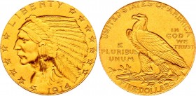 United States 5 Dollars 1914 
KM# 129; Gold (.900) 8.27g 21.6mm; "Indian Head"