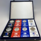 United States Full Set of 8 Coins 1983 - 1984 "Olympic Games in Los Angeles"
1 Dollar 1983-1984; Silver; Proof & UNC; Various Mints; With Original Bo...