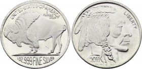 United States Silver Medal "Buffalo Nickel" 2011 
Silver (.999) 31.07g 39mm