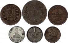 Denmark & Sweden Lot of 6 Coins 1848 - 1959
Various Dates & Denominations
