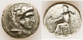 MACEDONIAN KINGDOM. Alexander III the Great (336-323 BC). AR tetradrachm (26mm, 16.66 gm, 11h). Choice Fine, porosity. Late lifetime-early posthumous ...