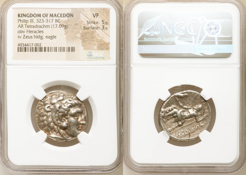 MACEDONIAN KINGDOM. Philip III Arrhidaeus (323-317 BC). AR tetradrachm (25mm, 17...