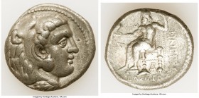 MACEDONIAN KINGDOM. Philip III Arrhidaeus (323-317 BC). AR tetradrachm (26mm, 17.02 gm, 1h). VF porous. Head of Heracles right, wearing lion skin head...