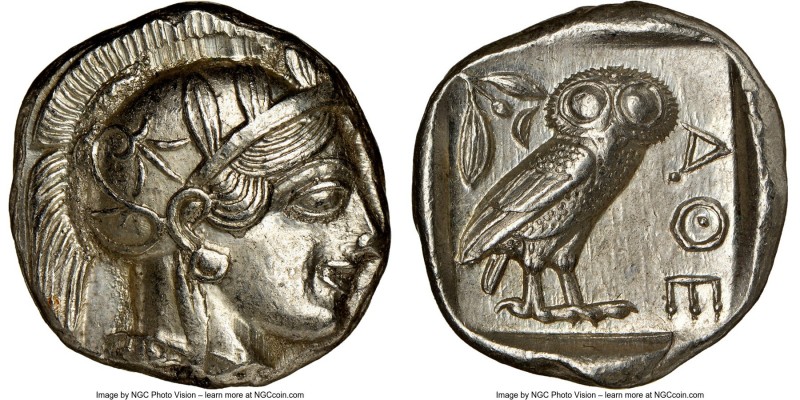 ATTICA. Athens. Ca. 440-404 BC. AR tetradrachm (24mm, 17.21 gm, 6h). NGC Choice ...