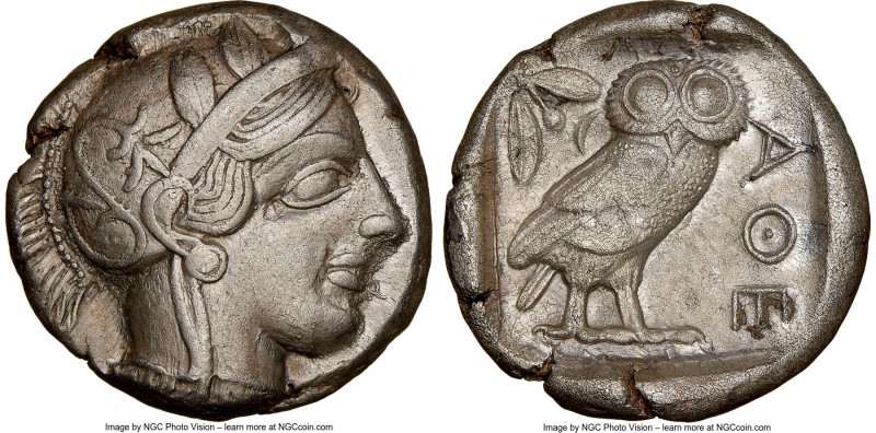 ATTICA. Athens. Ca. 440-404 BC. AR tetradrachm (23mm, 16.88 gm, 7h). NGC Choice ...