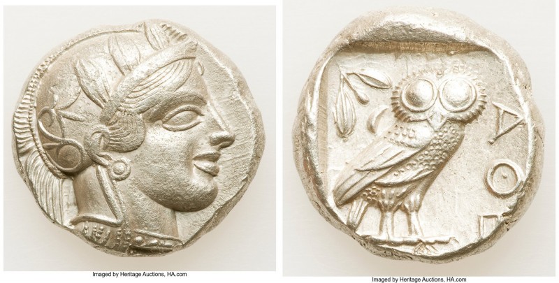ATTICA. Athens. Ca. 440-404 BC. AR tetradrachm (23mm, 17.3 gm, 9h). XF. Mid-mass...