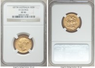 Victoria gold Sovereign 1877-M XF45 NGC, Melbourne mint, KM7. AGW 0.2355 oz. 

HID09801242017

© 2020 Heritage Auctions | All Rights Reserved