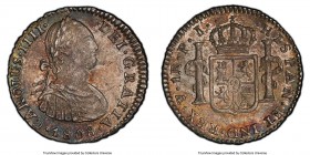 Charles IV Real 1808 PTS-PJ MS63 PCGS, Potosi mint, KM70. A choice specimen with admittedly weak strike.

HID09801242017

© 2020 Heritage Auctions...