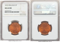 Russian Duchy. Nicholas II 5 Pennia 1915 MS64 Red and Brown NGC, KM15. 

HID09801242017

© 2020 Heritage Auctions | All Rights Reserved