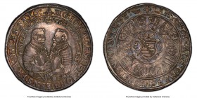 Saxe-Gotha. Johann Casimir & Johann Ernst II Taler 1605-WA AU58 PCGS, Coburn mint, Dav-7426. A highly desirable specimen on the precipice of Mint Stat...