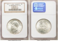 Schaumburg-Lippe. Albrecht Georg 3 Mark 1911-A MS65 NGC, KM55. Struck to commemorate the death of Prince Georg.

HID09801242017

© 2020 Heritage A...