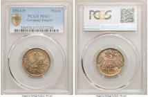 Wilhelm II Mark 1914-D MS67 PCGS, Munich mint, KM14. The nearly pristine fields imbued with allover autumnal hues.

HID09801242017

© 2020 Heritag...