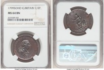 George III 6-Piece Lot of Assorted Issues, 1) 1/2 Penny 1799-SOHO - MS64 Red and Brown PCGS, S-3778 2) 1/2 Penny 1799-SOHO - MS64 Brown NGC, S-3778 3)...
