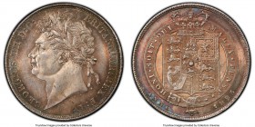 George IV Shilling 1825 MS63+ PCGS, KM687, S-3811. Laureate head. A most attractive example displaying glistening surfaces and lustrous legends, revea...