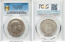 Edward VII Matte Proof 1/2 Crown 1902 PR64 PCGS, KM802, S-3980. Razor-sharp details are highlighted by the steel-blue undertones.

HID09801242017
...