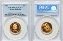 Elizabeth II gold Proof Sovereign 1981 PR68 Deep Cameo PCGS, KM919. AGW 0.2355 oz.

HID09801242017

© 2020 Heritage Auctions | All Rights Reserved...