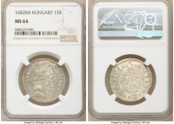Leopold I 15 Krajczar 1682-KB MS64 NGC, Kremnitz mint, KM175. Highly coveted in this state of preservation and boasts highly reflective fields.

HID...