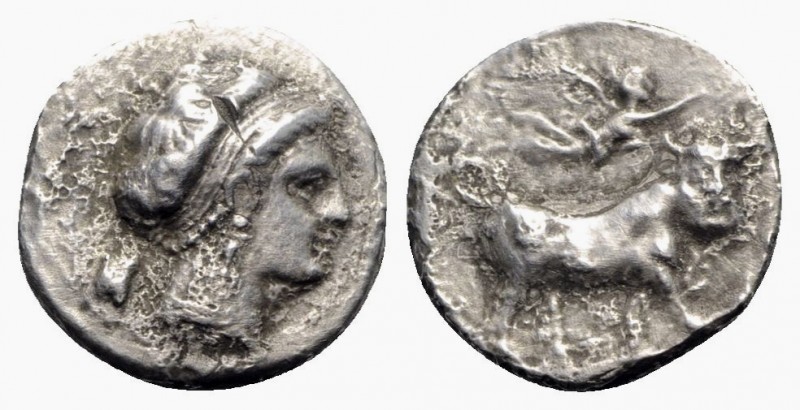 Southern Campania, Neapolis, c. 300-275 BC. AR Didrachm (20mm, 6.38g, 9h). Head ...