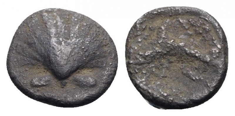 Southern Apulia, Tarentum, c. 325-280 BC. AR Hemilitron (8mm, 0.69g, 3h). Shell....
