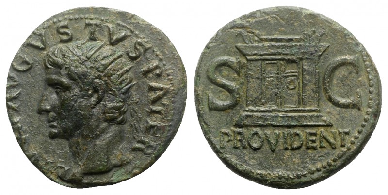 Divus Augustus (died AD 14). Æ As (27mm, 10.22g, 6h). Rome, c. 22/23-30. Radiate...