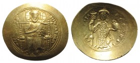 Constantine X (1059-1067). AV Histamenon Nomisma (27mm, 4.40g, 6h). Constantinople, 1062-1065. Christ Pantokrator seated facing on throne. R/ Constant...