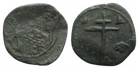 Alexius I (1081-1118). Æ Tetarteron (17mm, 1.60g, 6h). Uncertain Greek mint. Crowned bust facing, wearing loros and holding jeweled sceptre and globus...