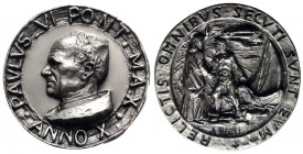 Pope PAUL VI, AR Medal Anno X (1972) "SYNOD" inc.: Stefano Berti. AR 800/1000 (45mm, 58.83gr)