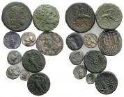 Lot of 10 Greek AR and Æ coins, to be catalog. Lot sold as is, no return