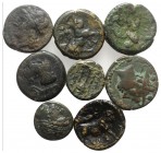 Lot of 8 Greek (Magna Graecia) and Roman Republican Æ coins, to be catalog. Lot sold as is, no return
