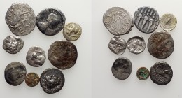 Lot of 9 Greek and Roman AR coins, to be catalog. Lot sold as is, no return