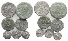 Lot of 7 Greek and Roman AR and Æ coins, to be catalog. Lot sold as is, no return