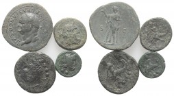 Lot of 4 Greek and Roman Æ coins, including Brundisium (3) and Vespasian As. Lot sold as is, no return
