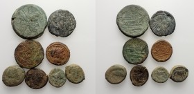 Lot of 8 Roman Republican Æ coins, to be catalog. Lot sold as is, no return
