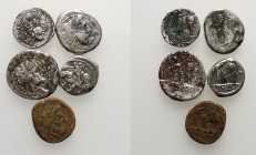 Lot of 5 Roman Republican AR Victoriatii (one fourrèe), to be catalog. Lot sold as is, no return