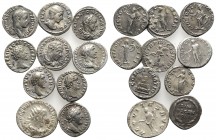 Lot of 10 Roman Imperial AR Denarii (9) and Antoninianii (1), to be catalog. Lot sold as is, no return