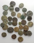 Lot of 34 Late Roman Imperial Æ coins, to be catalog. Lot sold as is, no return