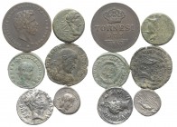 Mixed lot of 6 Roman and Modern coins, to be catalog. Lot sold as is, no return