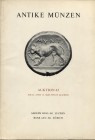 HESS A. - LEU BANK. – Luzer, 12 – Mai, 1970. Antike munzen; Griechen – Romer – Byzantiner – Volkerwanderung. Pp. 83, nn. 754, tavv. 36. Ril. ed. lista...