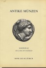 LEU BANK AG. – Zurich, 12 – Mai, 1987. Antike munzen; Kelten – Griechen – Literatur. Pp. 85, nn. 499, tavv. 29 + 1 ingrandimenti. ril. ed. buono stato...