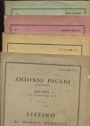PAGANI A. - Milano, 1939 \ 1940. Listini a prezzi fissi 4 fascicoli 1939\40, completo. Monete antiche, medioevali, moderne, medaglie e libri di numism...